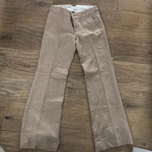 Cream and white wool pants